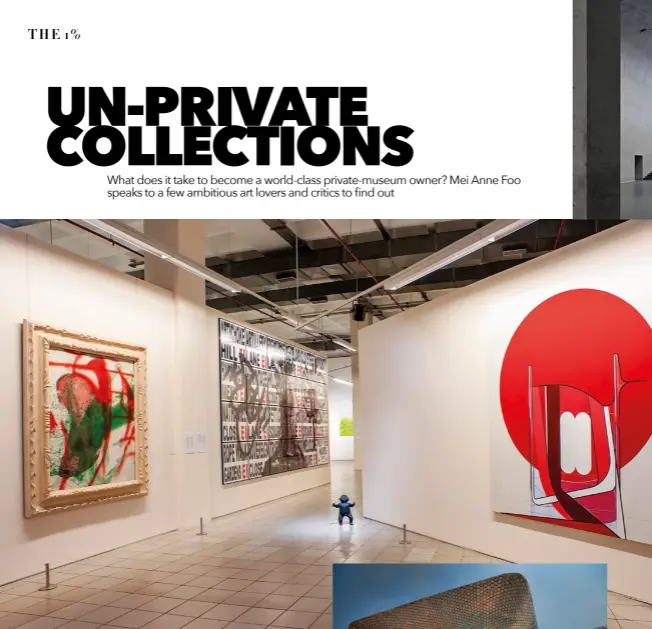  ??  ?? Above: Elgiz Museum’s permanent collection, comprising artworks by Abdurrahma­n Öztoprak, Tony Cragg, Adnan Çoker and Jonathan Meese Right: Museo Soumaya, Mexico City