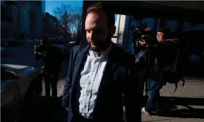  ?? Photograph: Lars Hagberg/AFP/Getty Images ?? Joshua Boyle outside court in Ottawa in March. Boyle has pleaded not guilty to the charges.