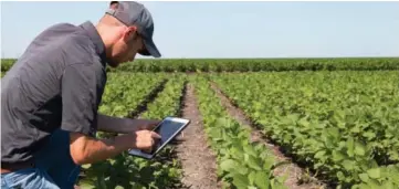  ??  ?? New equipment and technology, such as GPS and drones, allow farmers to use precision when spreading seeds, fertilizer and pesticides, which can help reduce waste.