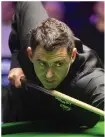  ??  ?? Ronnie O’Sullivan is into the quarter-finals in York