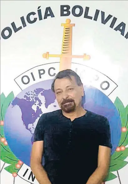  ?? HANDOUT / EFE ?? Foto de Cesare Battisti difundida por la policía boliviana, tras su detención en Santa Cruz