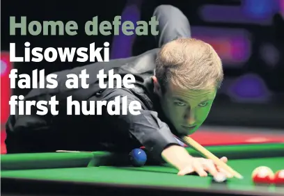  ??  ?? Jack Lisowski suffered his second defeat in a month to Chinese star Ding Junhui