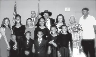  ?? Contribute­d photo ?? A leader inside and out: El Dorado native, Dr. Sherwin Aaron Allen Sr., stands back row, center, with his family in attendance at a ceremony in his honor on June 9 at the El Dorado Conference Center.