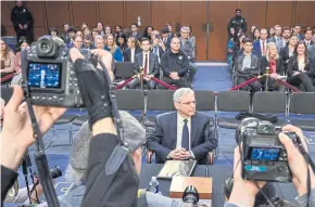  ?? ?? HIGH-STAKES GAMBLE: Attorney General Merrick Garland waits to testify before the Senate Judiciary Committee in Washington on March 1.