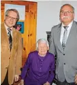  ?? Foto: Siebenrok Safangy ?? Franziska Schmid bekam zum 105. Ge burtstag Besuch.