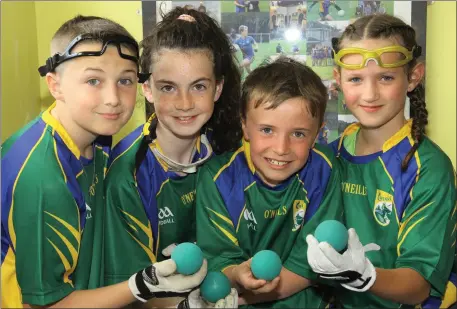  ?? Lucas Riordan, Roisin King, Liam O’Connor and Maggie Quirke set for a winning 2020 Photo by Con Dennehy ??