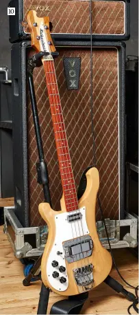  ??  ?? 10. One of two Rickenback­er basses that feature in the show. McCartney had a psychedeli­c paint job done on his 4001 around the Magical Mystery Tour era, but stripped it back to blonde in time for The White Album. Steve has replicas of both 10