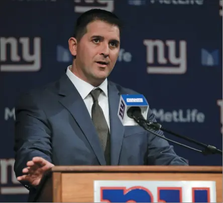  ?? FRANK FRANKLIN II - THE ASSOCIATED PRESS ?? New York Giants new NFL football head coach Joe Judge speaks during an introducto­ry news conference Thursday, Jan. 9, 2020, in East Rutherford, N.J.