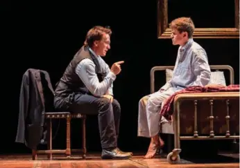  ?? MANUAL HARLAN/TRIBUNE NEWS SERVICE ?? Jamie Parker as Harry Potter and Sam Clemmett as Albus Potter in Harry Potter and the Cursed Child in London.
