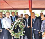  ??  ?? The view from Le Palace, Tunisia, right, and Mr Corbyn at the wreath ceremony