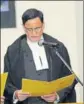  ??  ?? Chief justice SJ Vazifdar administer­ing the oath to Gurvinder Singh Gill and Raj Shekhar Attri (right) as additional judges of the Punjab and Haryana high court in Chandigarh on Wednesday. KESHAV SINGH/HT