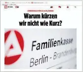  ??  ?? Dass Österreich künftig weniger Geld für im Ausland lebende Kinder zahlt, greift die Zeitung auf