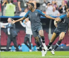  ?? FOTO: GETTY ?? Dembélé celebra el título de campeón del mundo con la selección francesa
