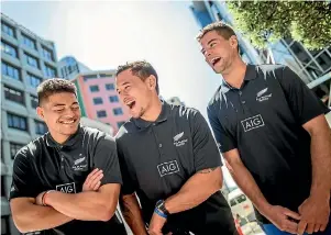  ?? ROBERT KITCHIN/FAIRFAX NZ ?? Tone Ng Shiu, Trael Joass and Andrew Knewstubb have all shot into the limelight with the NZ sevens team.