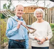  ??  ?? Gardeners Jerry and Christine Gregson