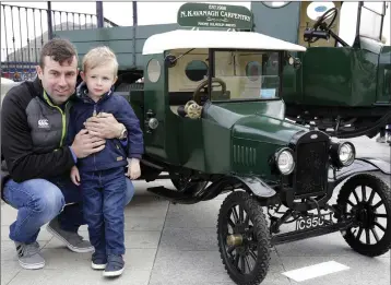  ??  ?? Jimmy and Sean Grant with Noel Kavanagh’s Model Model T Truck