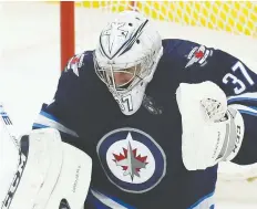  ?? KEVIN KING/POSTMEDIA FILES ?? Goalie Connor Hellebuyck says that it’s his job to steal some games for the Winnipeg Jets.