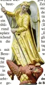  ?? Foto: Wyszengrad ?? Das Turamichel­e ist eine Attrakti on in Augsburg: St. Michael tötet den Drachen, jedes Jahr sehen tausen de Besucher zu.