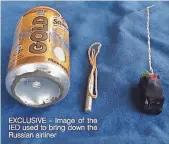  ?? AP ?? The Islamic State’s English-language magazine Dabiq claimed Nov. 18, 2015, to show the bomb used to blow up a Russian Metrojet passenger aircraft over Egypt.