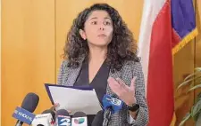  ?? Courtesy ?? Harris County Judge Lina Hidalgo said late Thursday night that she is upset local officials were kept out of the loop.