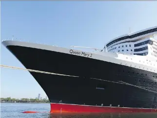  ??  ?? Cunard’s Queen Mary 2 is the only ship to offer regular, scheduled transatlan­tic crossings between North America and Europe, and is designed to maintain her schedule during all weather conditions.