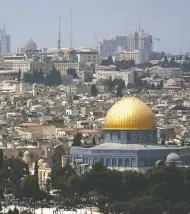  ?? MARCO LONGARI / GETTY IMAGES ?? Plans to develop the Green Valley, between Jerusalem's Old City and Hinnom Valley, include a zip line of almost a kilometre in length in and around the valley's Peace Forest.