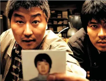  ??  ?? Above: Detectives
Park Doo-man (Song Kang-ho) and Seo Tae-yoon (Kim Sangkyung) track a suspect in Memories Of Murder. Right: Margot Robbie in I, Tonya