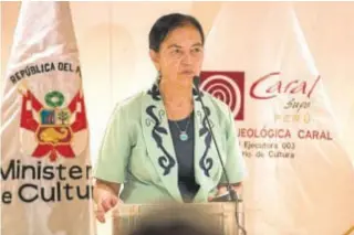  ??  ?? La arqueóloga Ruth Shady, directora de los yacimiento­s de Caral