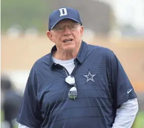  ??  ?? Cowboys owner Jerry Jones is seen during training camp Thursday at River Ridge Fields in Oxnar, Calif. KIRBY LEE/USA TODAY SPORTS