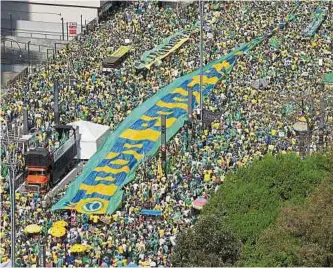  ?? EFE ?? Además de Brasilia y Sao Paulo, hubo marchas en capitales, como Belo Horizonte y Río de Janeiro.