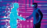  ?? Photo: Shuttersto­ck ?? Virtual glasses will give users enhanced experience­s in the metaverse such as shaking hands with a hologram.