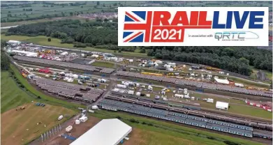  ?? NETWORK RAIL AIR OPERATIONS. ?? An aerial view of Rail Live 2019, showing part of the site. Last year’s event was cancelled due to the pandemic, but we’re back this year on June 16/17.