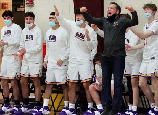  ?? Matt Freed/Post-Gazette ?? Our Lady of the Sacred Heart coach Mike Rodriguez had many reasons to jump for joy with his team this season as the Chargers finished 24-0 and won WPIAL and PIAA titles.