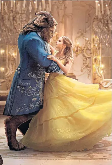  ??  ?? Emma Watson stars as Belle in next year’s remake of Beauty and the Beast, with Dan Stevens, inset left, playing the Beast