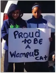  ?? (Submitted photo) ?? Jaiden Williams (left) and Chloe Clardy (right) cheered on the Conway girls basketball team as they headed to the Class 7A state championsh­ip game in 2014. This season, Williams and Clardy are part of a Lady Wampus Cats team that is in the mix for a Class 6A state title.