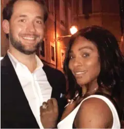  ??  ?? Love match: Serena Willams and fiance Alexis Ohanian