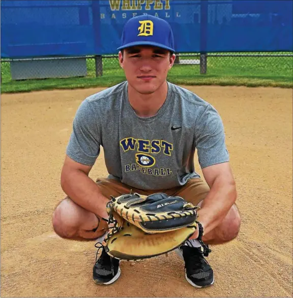  ?? PETE BANNAN — DIGITAL FIRST MEDIA ?? Downingtow­n West catcher Eric Grintz is the Daily Local News All-Area Baseball Player of the Year.