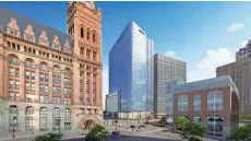  ??  ?? BMO Harris Bank’s proposed new office building will be 25 stories.