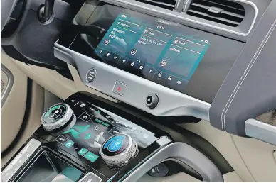  ??  ?? The cabin combines acres of glass that light up to reveal electronic gauges, controls and instrument­s. Driving informatio­n is front and centre, with a floating centre console that houses the cabin comfort controls.