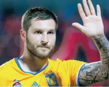  ??  ?? André-Pierre Gignac, la mayor estrella de los poderosos Tigres, que defienden su campeonato.