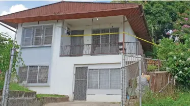  ?? Photo: Nicolette Chambers ?? Police have secured the area on the top flat of the home where Pushp Chandra is said to have died.