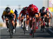  ??  ?? Hit the ground running: Kristoff knows how to win early in the year, as he did here in Qatar