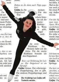  ??  ?? Die 15 jährige Lea Czejka will Trainerin werden.