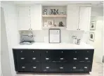  ?? ?? Cupboards and drawers provide a place for supplies in the renovated basement room.
RICHARD LAUTENS TORONTO STAR