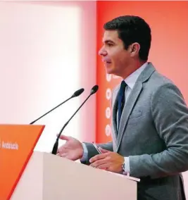  ?? EP ?? El portavoz del Grupo Parlamenta­rio de Ciudadanos, Sergio Romero