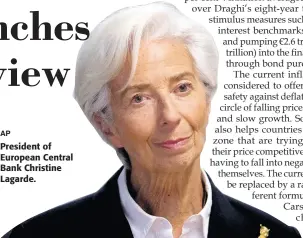  ?? AP ?? President of European Central Bank Christine Lagarde.