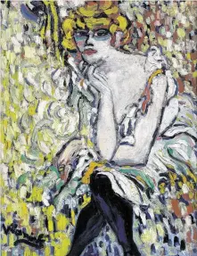  ?? Private collection ?? Vibrant Fauvism is on display via works by Maurice de Vlaminck, such as “Dancer at the ‘Rat Mort,’ ” from 1906.