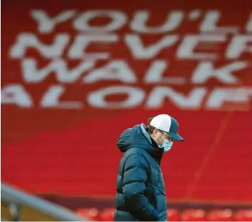  ?? Foto: Phil Noble, dpa ?? Der FC Liverpool befindet sich in einer der schwersten Krisen seit Jahren. Das Team von Jürgen Klopp hat sechs Heimspiele in Fol‰ ge verloren und ist nur noch ein Schatten jener Übermannsc­haft, die vergangene Saison Meister wurde.