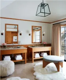  ??  ?? left the main en-suite is a luxurious space in neutral hues with a focus on texture