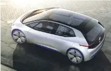  ??  ?? Volkswagen promises that its upcoming electric vehicle will have the interior space of a Passat in a Golf-sized car.